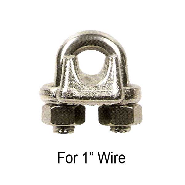 1" Drop Forged Style Stainless Steel Wire Rope Clip