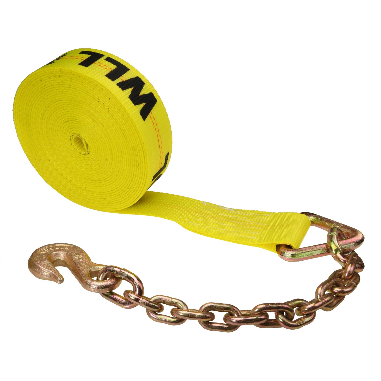 2 inch x 40 foot Winch Strap with Chain Extension