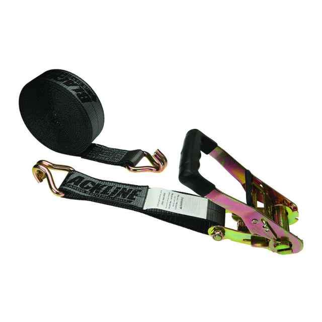 Blackline 2" Ratchet Strap w/ Double J Hooks