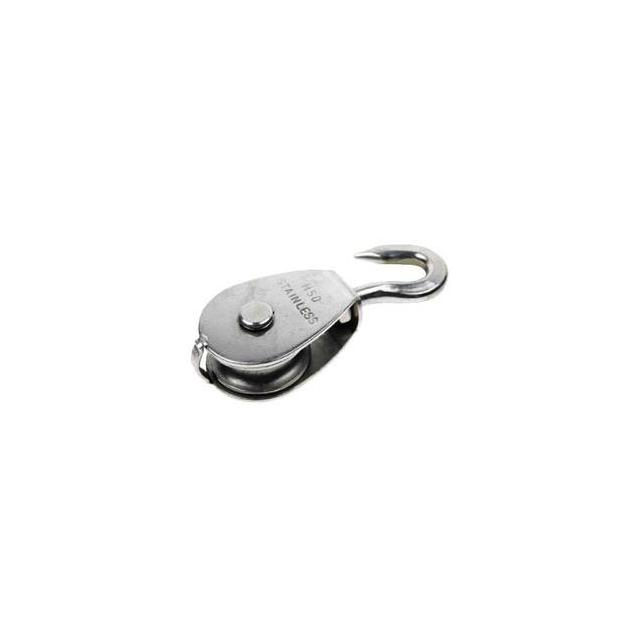 Swivel Hook Block w/ Brass Bushing T304 SS 3/8" x 2"