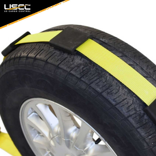 2 inch x 14 foot OEM Replacement Wheel Strap with 2 Swivel J Hooks and 3 Adjustable Rubber Cleats image 2 of 9