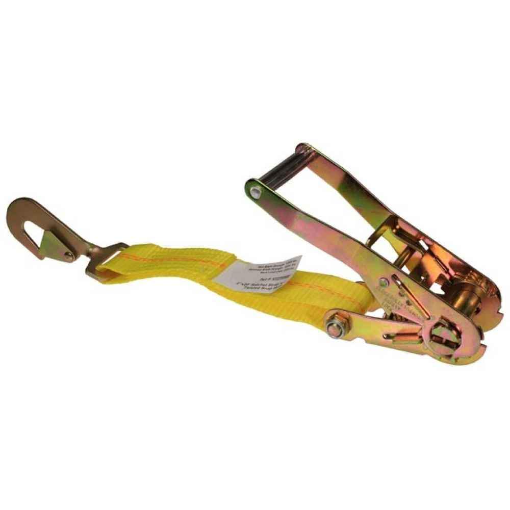 2" x 11" Fixed End w/ Ratchet and Twisted Snap Hook