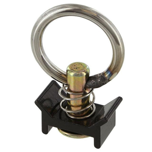 8 Piece 4 foot L Track Tie Down System Black image 2 of 9