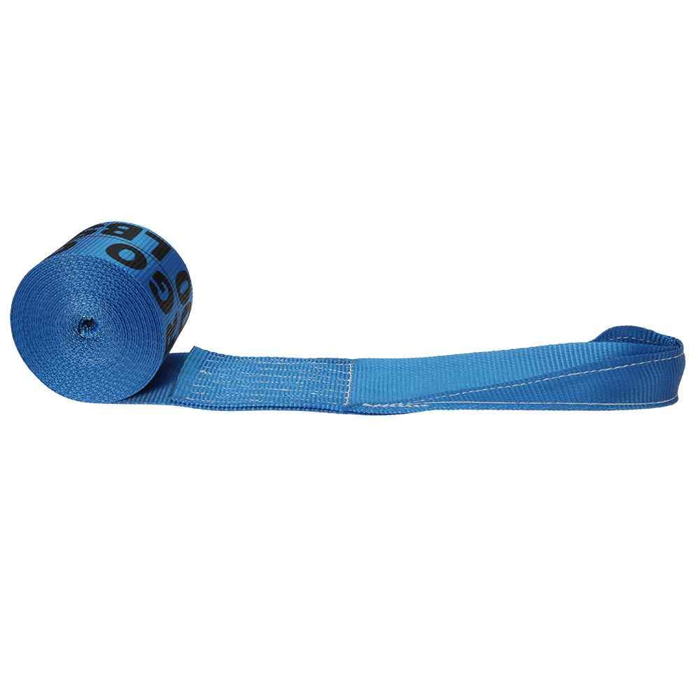 4 inch x 30 foot Blue Winch Strap with Twisted Loop