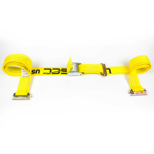 2 inch x 12 foot Yellow ETrack Cam Strap wDoubleFitted End image 2 of 10