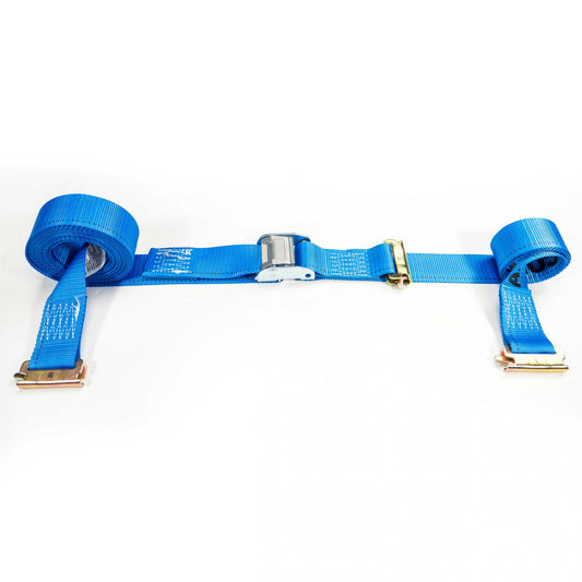 2 inch x 20 foot Blue ETrack Cam Buckle Strap w DoubleFitted End image 2 of 9