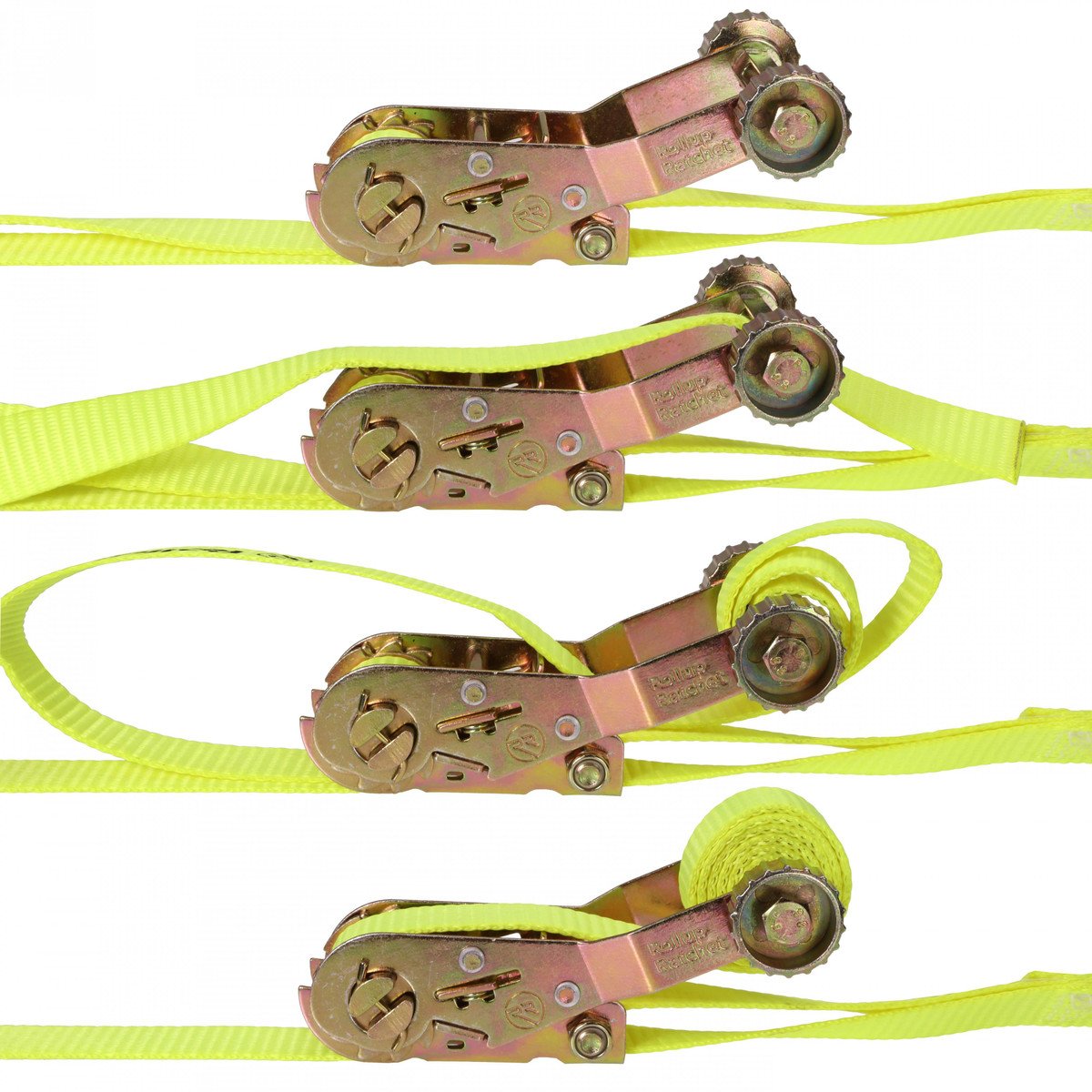 2" x 27' Rollup Ratchet Strap With Double J Hook