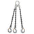 34 inch x 8 foot Crosby 3 Leg Chain Sling w Sling Hooks Grade 100 image 1 of 2