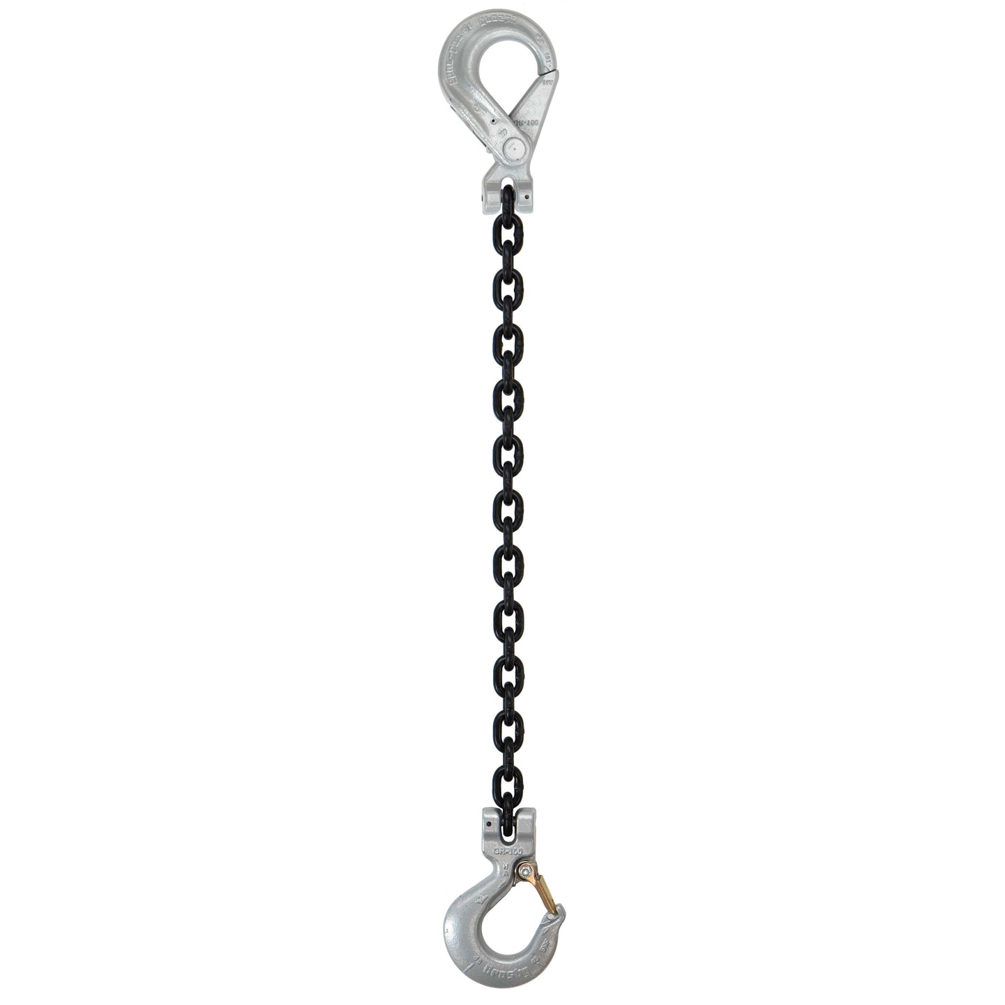 12 inch x 18 foot Crosby Single Leg Chain Sling w Sling & SelfLocking Hooks Grade 100 image 1 of 2