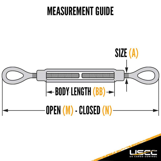 Galvanized Turnbuckle Import Eye & Eye 34 inch x 9 image 2 of 3