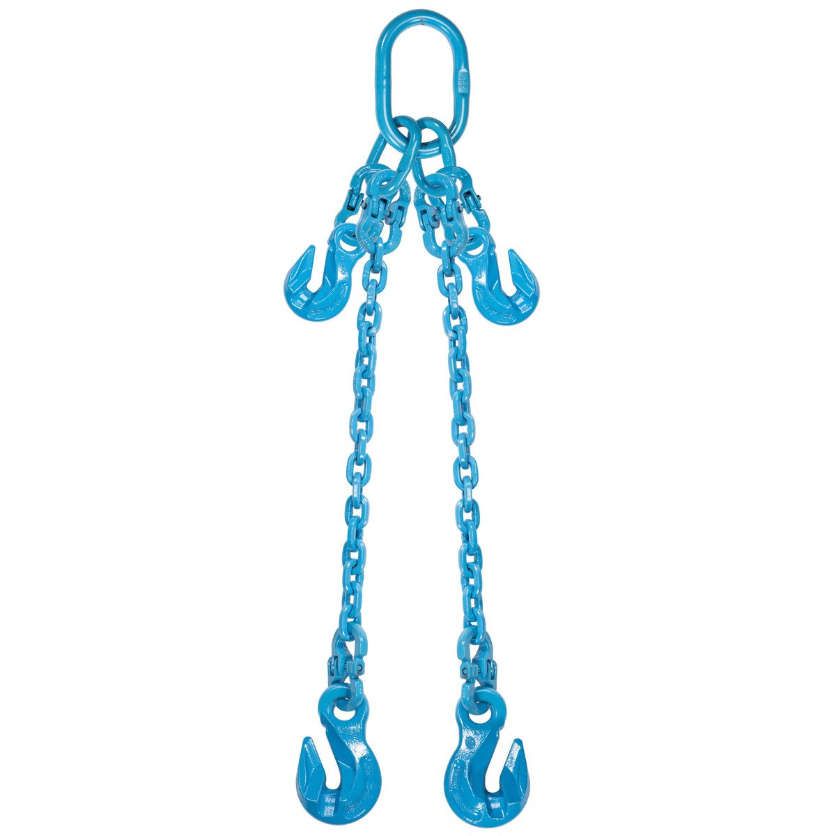 1/2" x 20' - Pewag Adjustable 2 Leg Chain Sling w/ Grab Hooks - Grade 120