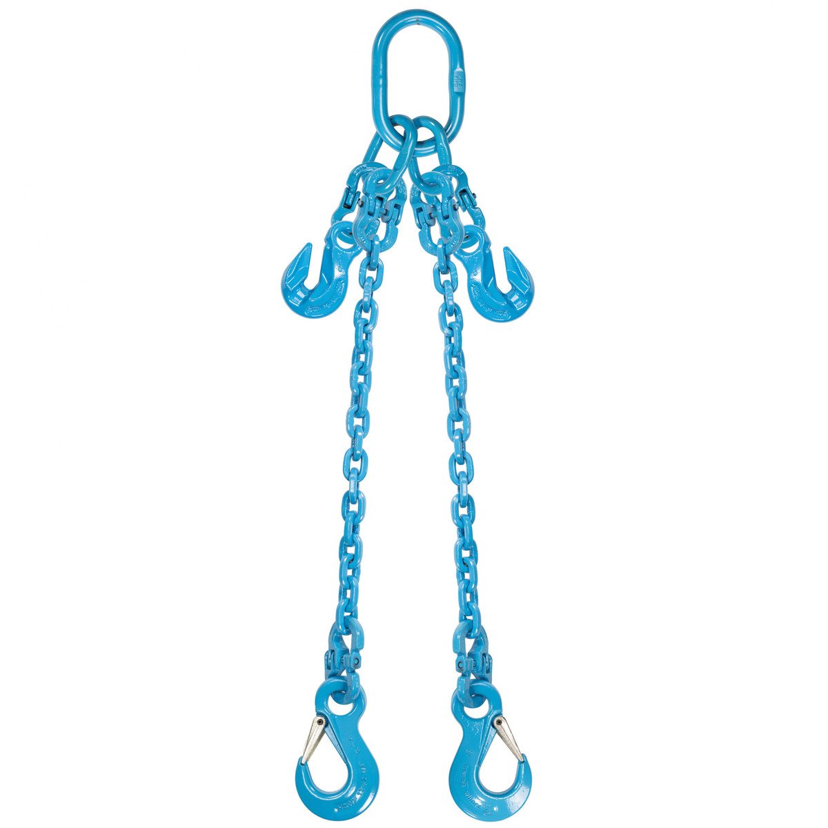 1/2" x 10' - Pewag Adjustable 2 Leg Chain Sling w/ Sling Hooks - Grade 120