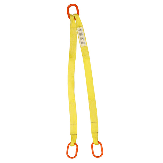 1 inchx12 foot (1 ply) Double Leg Nylon Sling w Master Link Both Ends image 1 of 2
