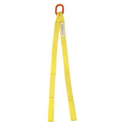 1 inchx8 foot (2 ply) Double Leg Nylon Sling w Master Link & Sewn Loop image 1 of 2