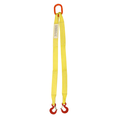 1 inchx3 foot (1 ply) Double Leg Nylon Sling w Master Link & Sling Hook image 1 of 2