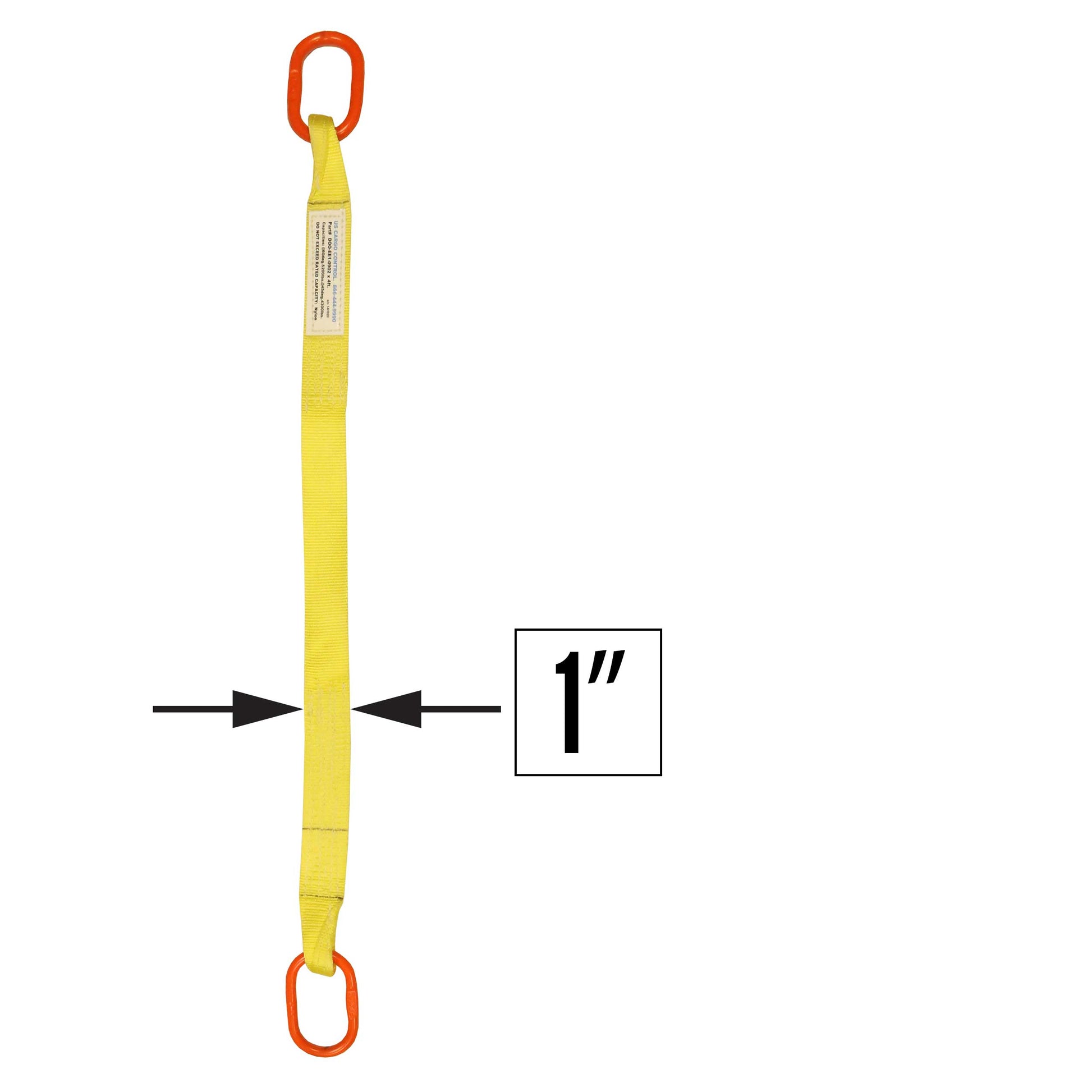 1 inchx14 foot (1 ply) Single Leg Nylon Sling w Master Link Both Ends image 2 of 2