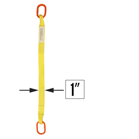 1 inchx12 foot (1 ply) Single Leg Nylon Sling w Master Link Both Ends image 2 of 2