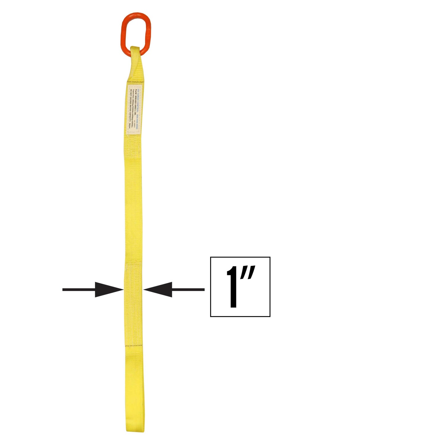 1 inchx10 foot (2 ply) Single Leg Nylon Sling w Master Link & Sewn Loop image 2 of 2