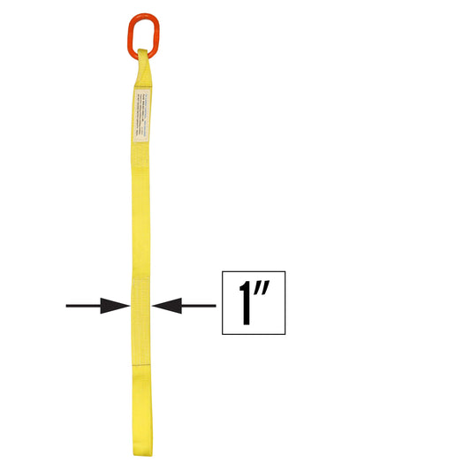 1 inchx12 foot (2 ply) Single Leg Nylon Sling w Master Link & Sewn Loop image 2 of 2