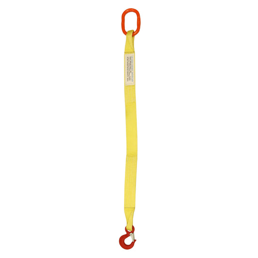 1 inchx14 foot (1 ply) Single Leg Nylon Sling w Master Link & Sling Hook image 1 of 2