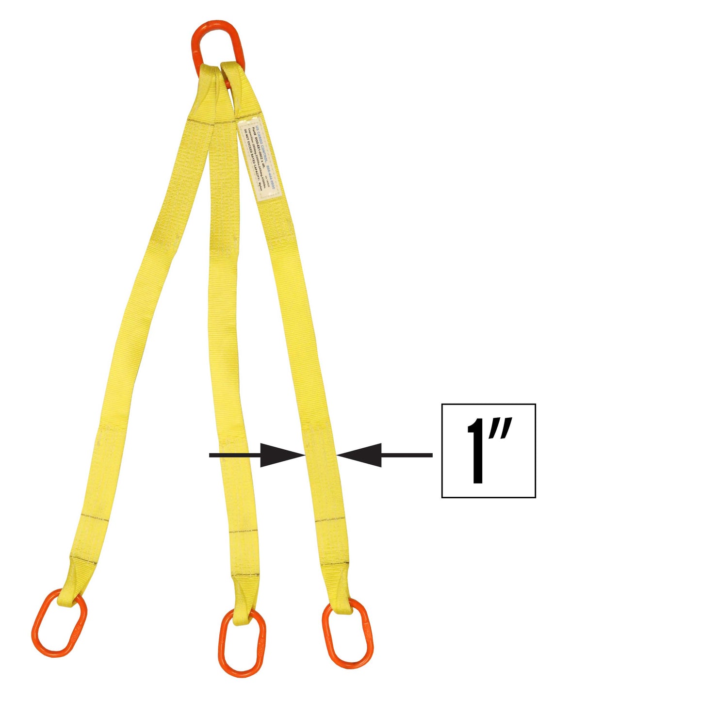 1 inchx10 foot (2 ply) Triple Leg Nylon Sling w Master Link Both Ends image 2 of 2