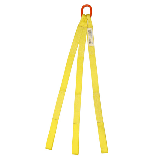 1 inchx14 foot (1 ply) Triple Leg Nylon Sling w Master Link & Sewn Loop image 1 of 2