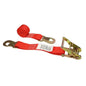 2" x 8' Red Ratchet Strap w/ Flat Snap Hooks