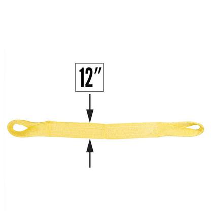 Nylon Lifting Sling Twisted Eye & Eye 12 inch x 30 foot 2ply image 5 of 5