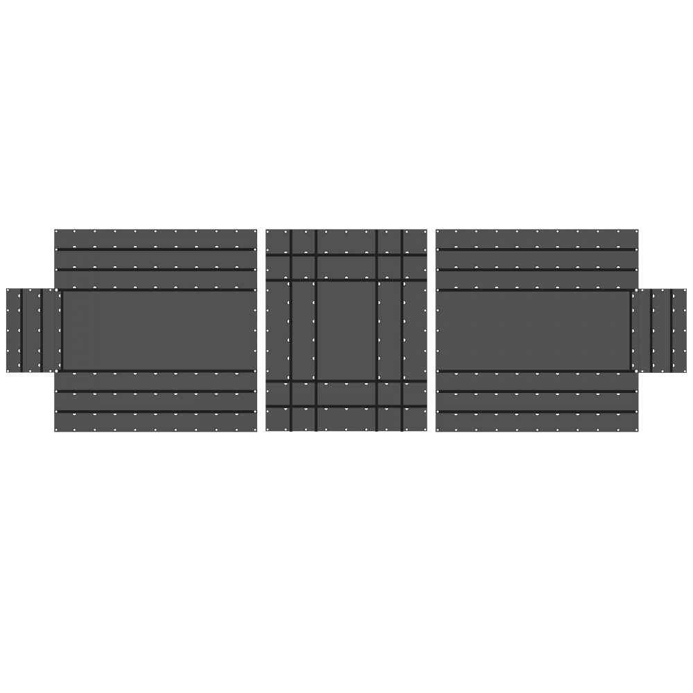 14 oz 3 Pc Lumber Tarp Ends 20 foot x 20 foot (6 foot Drop) Mid 20 foot x 16 foot Black image 1 of 10