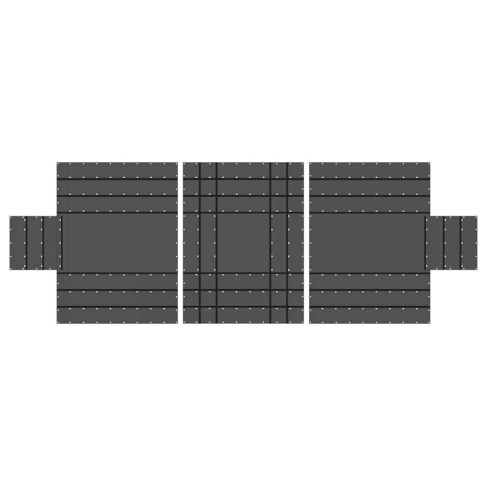 14 Oz 3 Pc Lumber Tarp Ends 24 foot X 18 foot (8 foot Drop) Mid 24 foot X 18 foot Black image 1 of 10