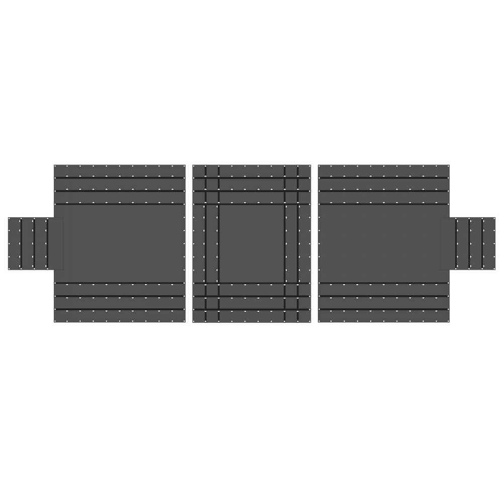 14 oz 3 Pc Lumber Tarp Ends 24 foot x 20 foot (8 foot Drop) Mid 24 foot x 18 foot Black image 1 of 10