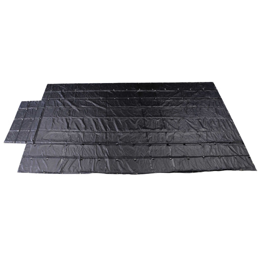 Heavy Duty Lumber Tarp 16 foot x 28 foot (4 foot Drop & Flap) 18oz Black Tarp image 1 of 9