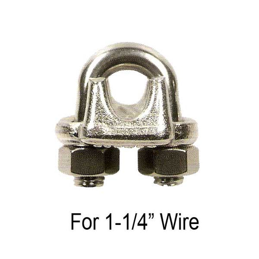1-1/4" Drop Forged Style Stainless Steel Wire Rope Clip