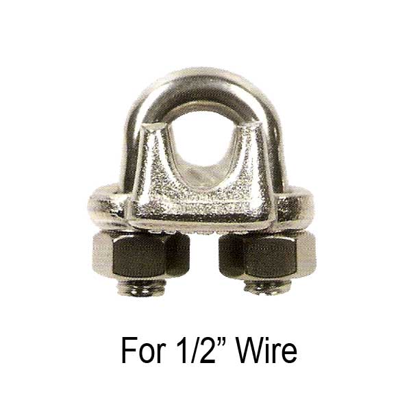 1/2" Drop Forged Style Stainless Steel Wire Rope Clip