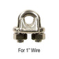 1" Drop Forged Style Stainless Steel Wire Rope Clip
