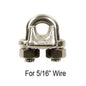 5/16" Drop Forged Style Stainless Steel Wire Rope Clip