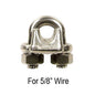 5/8" Drop Forged Style Stainless Steel Wire Rope Clip