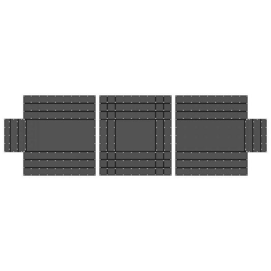 18 oz 3 Piece Lumber Tarp 20 foot x 18 foot (6 foot Drop) for all 3 pieces Black image 1 of 10
