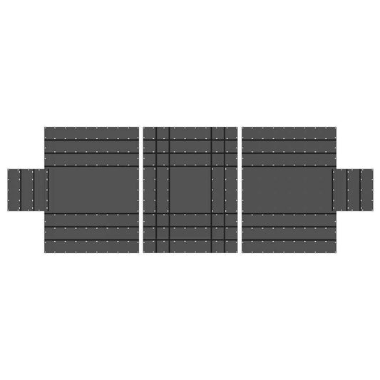18 oz 3 Piece Lumber Tarp 24 foot x 18 foot (8 foot Drop) for all 3 pieces Black image 1 of 10