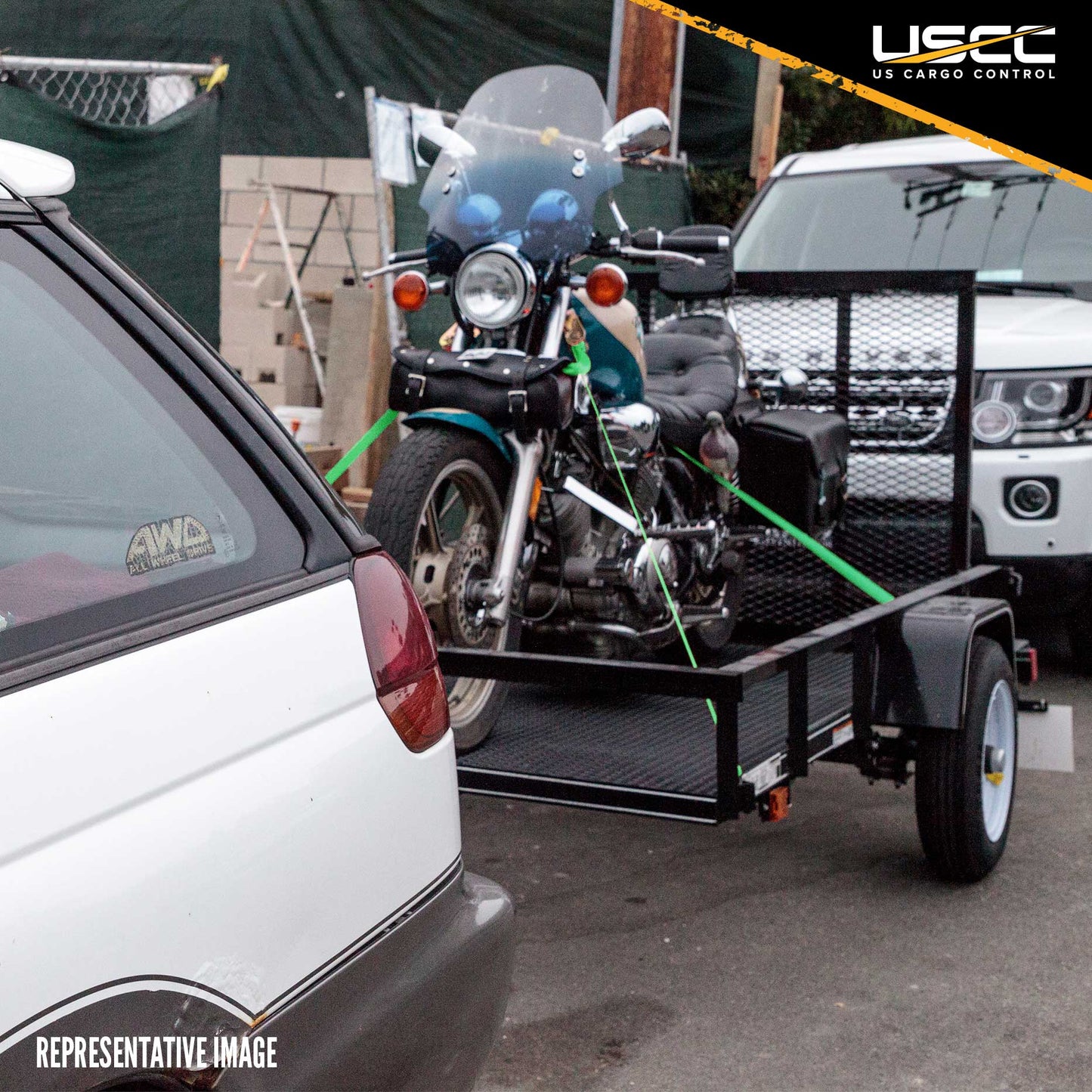 1" x 20' Green Ratchet Strap w/ S-Hook and Keeper