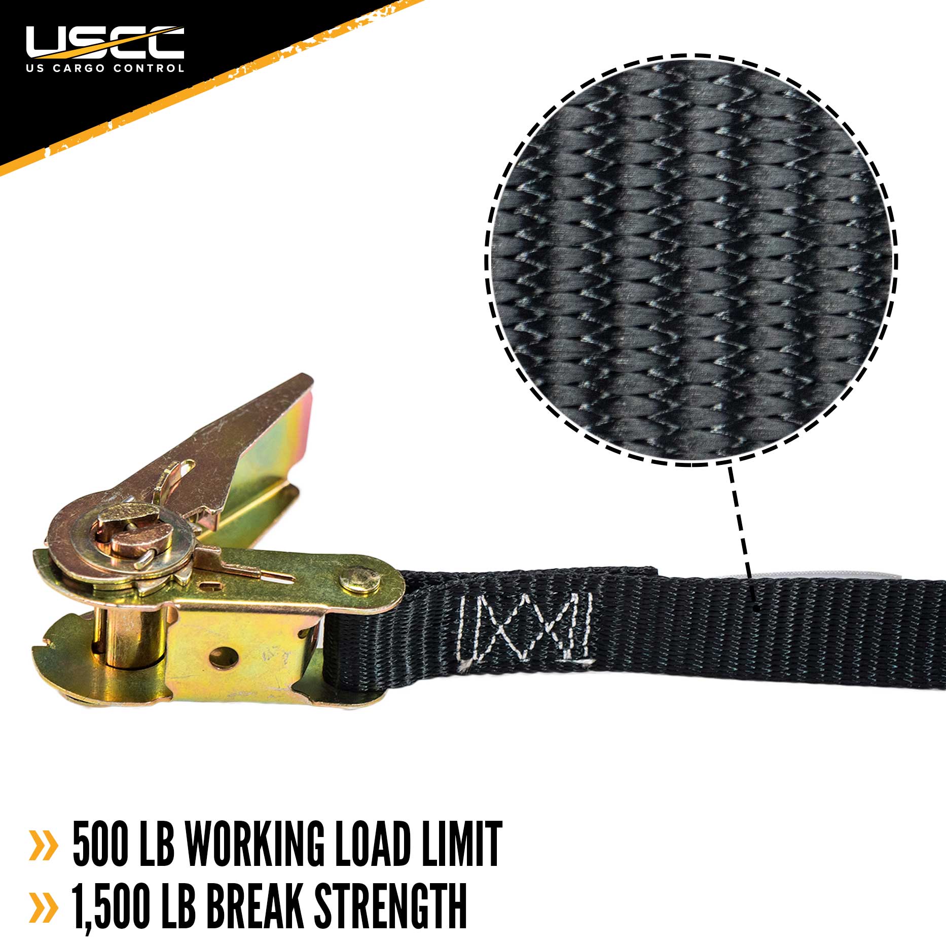 1 inch x 30 foot Black Endless Ratchet Strap image 2 of 9