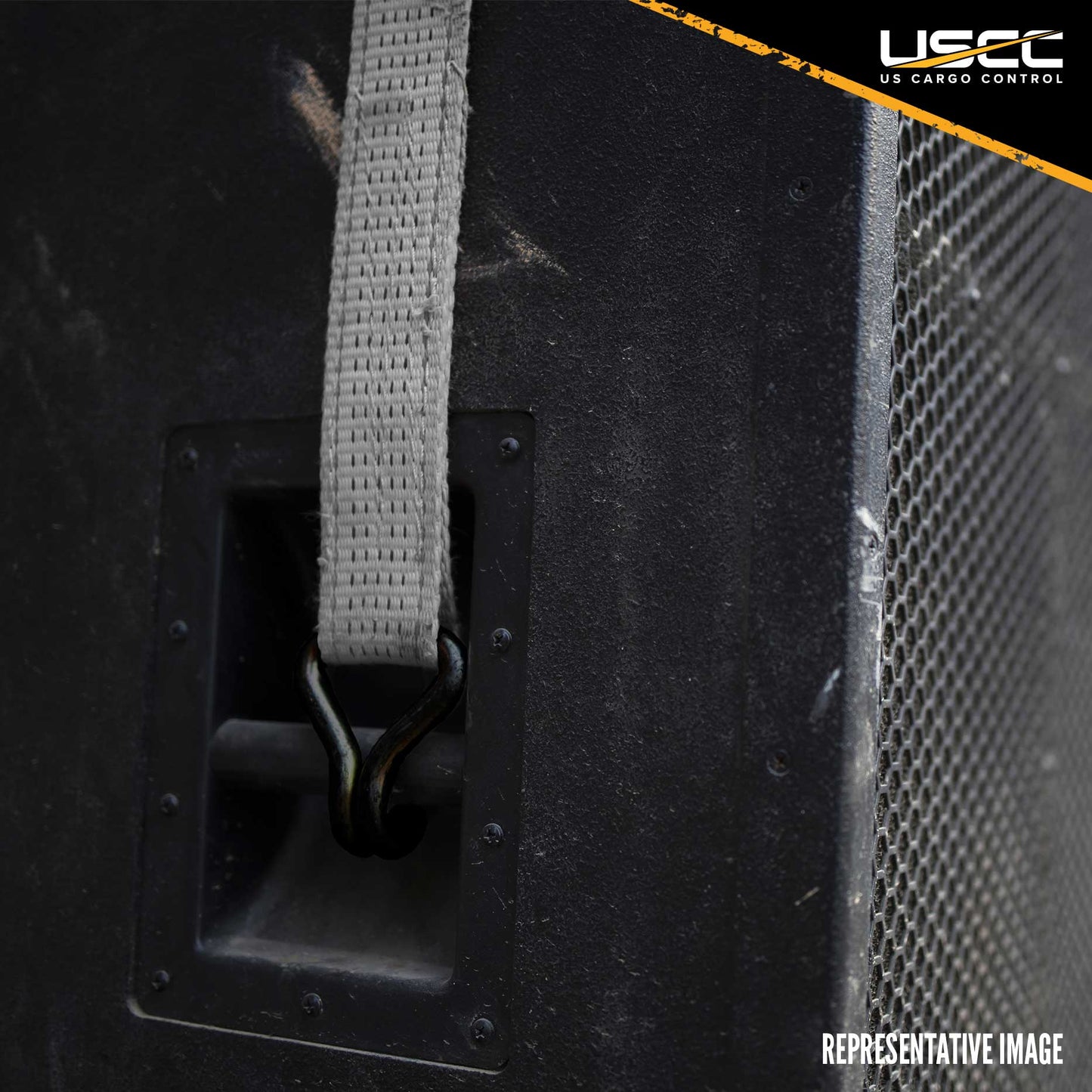 1 inch x 10 foot Rubber Coated Ratchet Strap w Vinyl Coated Wire Hooks image 3 of 7