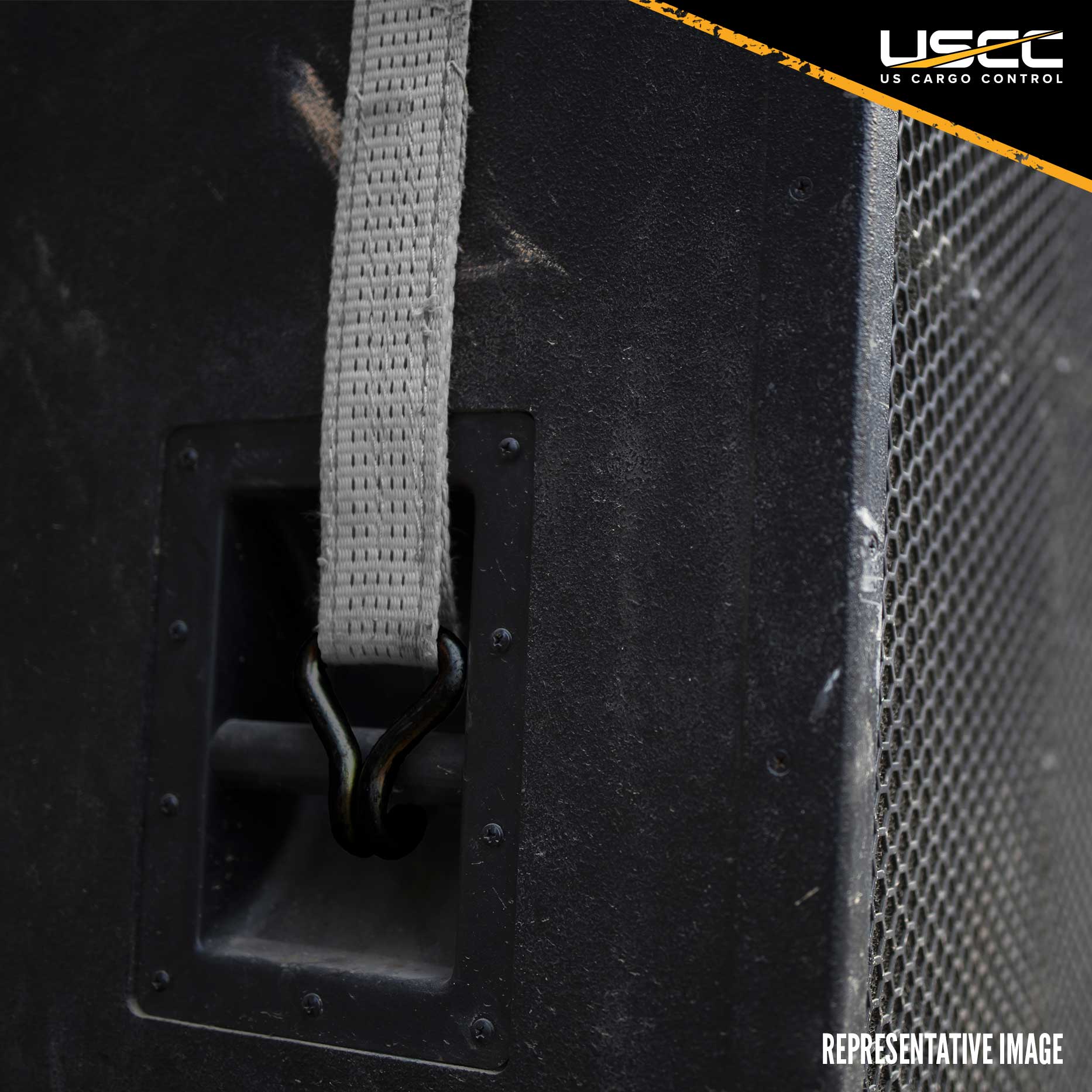1 inch x 10 foot Rubber Coated Ratchet Strap w Vinyl Coated Wire Hooks image 3 of 7