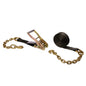2 inch x 30 foot Black Ratchet Strap w Chain Extension