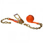 2 inch x 30 foot Orange Ratchet Strap w Chain Extension