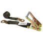 2 inch x 12 foot Olive Car Tie Down Strap w Flat Snap Hooks image 1 of 3