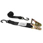 2 inch x 8 foot Black Ratchet Strap w Vinyl Coated SHooks image 1 of 3
