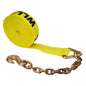 2 inch x 40 foot Winch Strap with Chain Extension