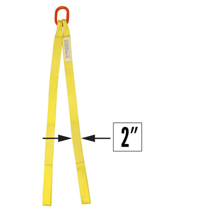 2 inchx12 foot (1 ply) Double Leg Nylon Sling w Master Link & Sewn Loop image 2 of 2