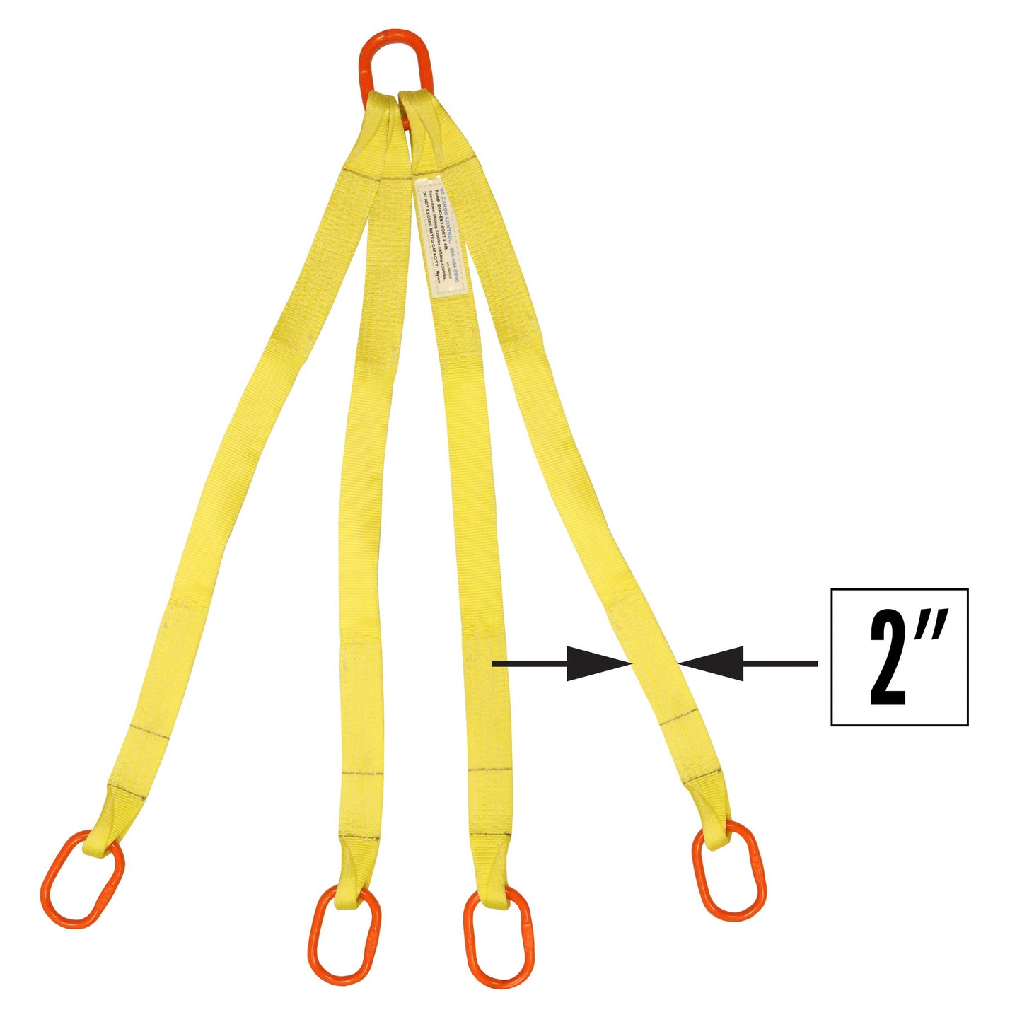 2 inchx18 foot (1 ply) Quad Leg Nylon Sling w Master Link Both Ends image 2 of 2